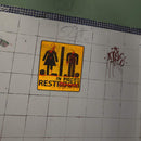 Halloween Bloody Restroom Sign Sticker