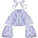 Colonial Lace Jabot Set - White Lace Ruffled Tie Jabot with White Lace Cuffs Set Costume Accessories for Men Women and Children