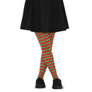 Red and Green Tights - Striped Nylon Christmas Elf Stretch Pantyhose Stocking Accessories for Every Day Attire and Costumes for Men, Women and Kids