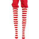 Red and White Socks - Over The Knee Striped Costume Accessories Red and White Stockings for Men, Women and Kids