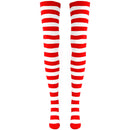 Red and White Socks - Over The Knee Striped Costume Accessories Red and White Stockings for Men, Women and Kids