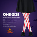 Candy Cane Striped Tights – Red and White Diagonally Striped Nylon Stretch Pantyhose Stocking Accessories for Every Day Attire and Costumes for Men, Women and Kids