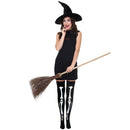 Skeleton Thigh High Socks - Goth Costume Bone Over The Knee High Sock Anatomical Skeletal Spooky Tight Stockings - 1 Pair