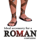 Greek Roman Brown Sandals – Lace Up Biblical Egyptian Gladiator Costume Sandal Shoes for Men and Women