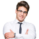 Clear Lens Costume Glasses - Non Prescription Horn Rimmed Fake Club Eyeglasses for Adults and Children Black