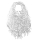 White Wig and Beard – Long White Dress Up Costume Accessories Curly Hair Wig for Kids and Adults