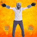 Werewolf Hand Costume Gloves - Grey Hairy Wolf Claw Hands Paws Monster Costume Accessories for Kids and Adults