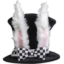 White Rabbit Top Hat - Bunny Rabbits Dress Up Costume Hat with Ears for Adults and Children