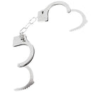 Metal Handcuffs with Keys - Toy Police Costume Prop Accessories Metal Chain Hand Cuffs with Safety Release and Key Silver