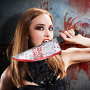 Large Bloody Knife 16" Long, Realistic Looking Prank Toy, Fake Plast...op or Gag Blade for Halloween Haunted House, April Fools