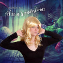 Curly Blond Wavy Wig - Long Curls Yellow Blonde Princess Goddess Wigs with Bangs for Kids and Adults