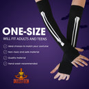 Bone Hand Skeleton Gloves - Costume Accessories Fingerless Skeleton Stretch Elbow Gloves for Adults and Children