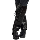 Faux Leather Pirate Boots - Over The Shoe Black Costume Bo... Laces for Medieval and Renaissance Costumes for Adults and Children
