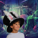 White Rabbit Top Hat - Bunny Rabbits Dress Up Costume Hat with Ears for Adults and Children