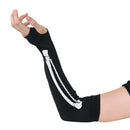 Bone Hand Skeleton Gloves - Costume Accessories Fingerless Skeleton Stretch Elbow Gloves for Adults and Children