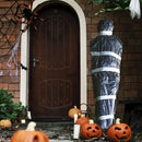 Skeleteen Dead Body Bag Decoration – Inflatable Dummy Crime Scene Fake Corpse Figure in Garbage Bag with Duct Tape Scary Outdoor Party Prop Haunted Decorations - Pump Included