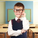 Retro Nerd Costume Glasses - Oversized Black Hipster Eyeglasses with Clear Lenses - 1 Pair