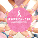 Breast Cancer Awareness Bracelets - Pink Ribbon Camouflage Silicone Rubber Cancer Support Bulk Party Giveaways Favors - Lot of 50