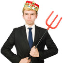 Regal Gold King Crown - Royal Red Felt Imperial Jeweled Mens and Womens Unisex Party Dress Up Accessory Crowns - 1 Piece