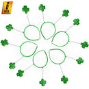 Glitter Shamrock Headband Boppers - St Patricks Day Irish Green Shamrock Head Band Party Favors Supplies Accessories - 6 Pieces …