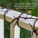 Barb Wire Garland Decorations - Rusty Barbed Wire Country Rodeo Western Themed Indoor and Outdoor Home Party Décor