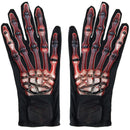 Blood Zombie Skeleton Gloves - Skeleton Hands with Realistic Blood Costume Accessories Gloves - 1 Pair